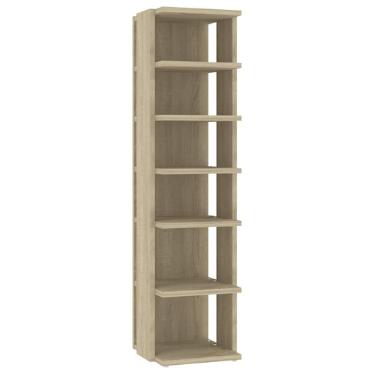 vidaXL Shoe Cabinet Sonoma Oak 27,5x27x102 cm Engineered Wood