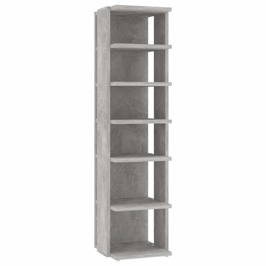 vidaXL Shoe Cabinet Concrete Grey 27,5x27x102 cm Engineered Wood