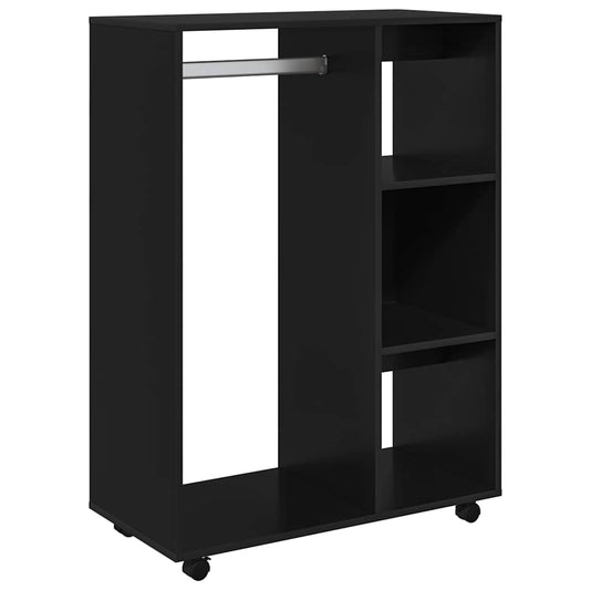 vidaXL Wardrobe Black 80x40x110 cm Engineered Wood