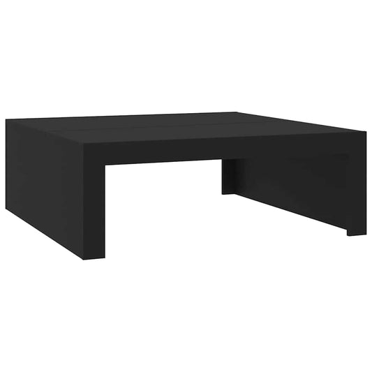 vidaXL Coffee Table | Black | Engineered Wood | 100 cm | Simple Style | Square