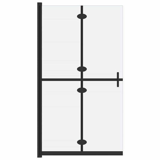 151193 vidaXL Foldable Walk-in Shower Wall Frosted ESG Glass 80x190 cm