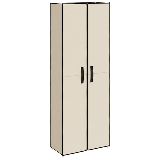 vidaXL Shoe Cabinet Cream 60x30x166 cm Fabric