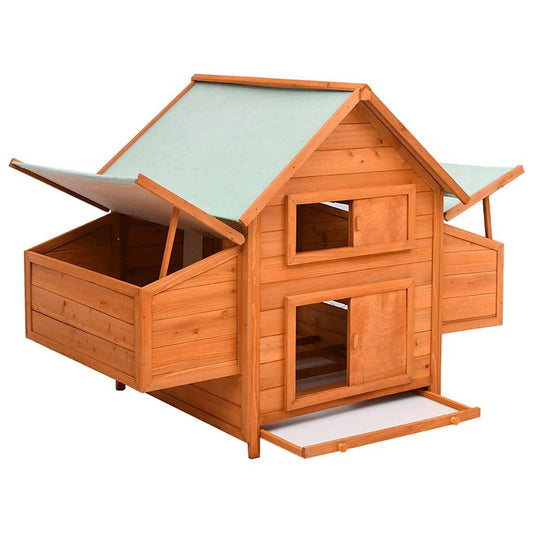 171459 vidaXL Chicken Coop 150x96x110 cm Solid Firwood