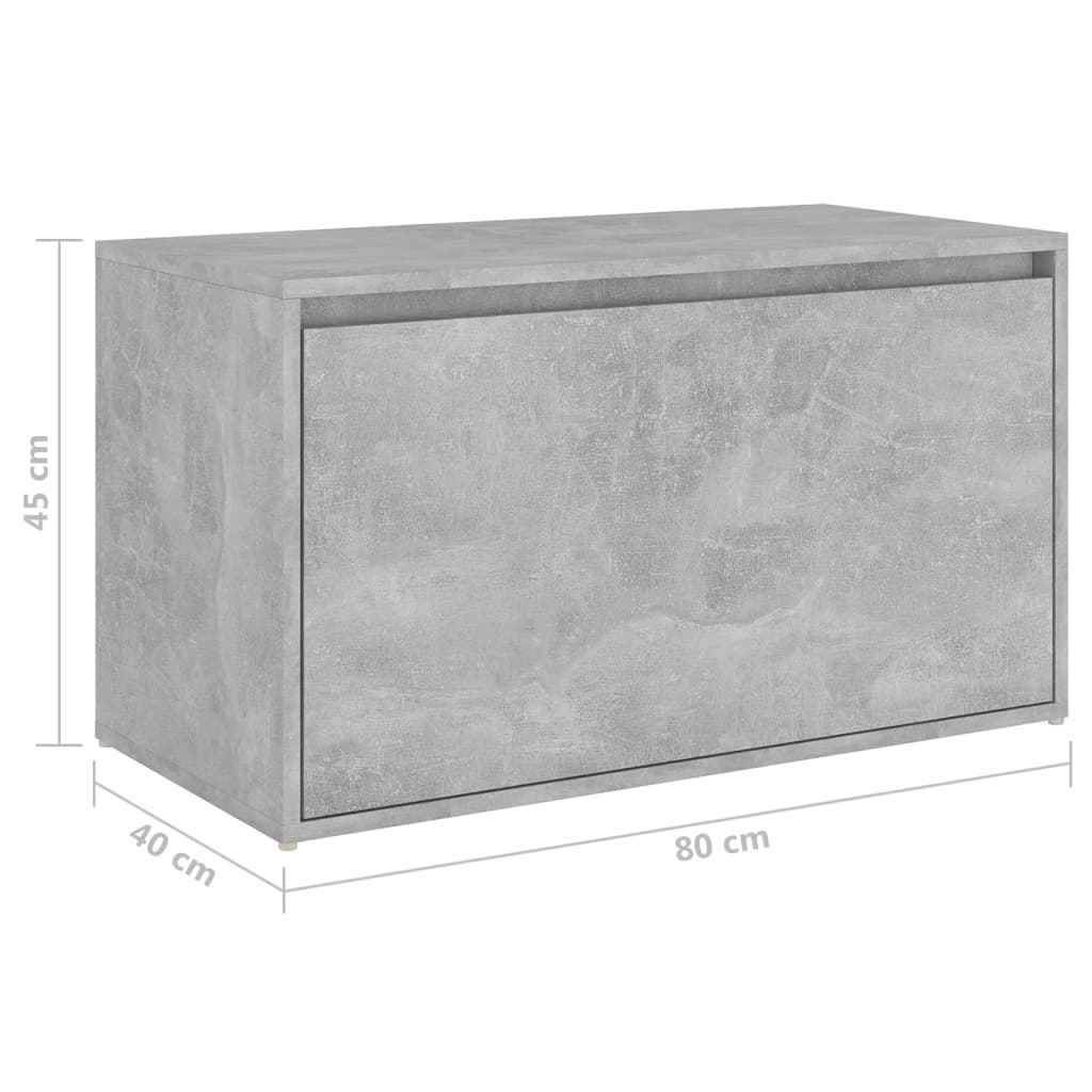 vidaXL Bench | Concrete Grey | Engineered Wood | Compact | Entryway Bench