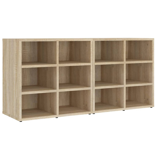 vidaXL Shoe Cabinets 2 pcs Sonoma Oak 52,5x30x50 cm