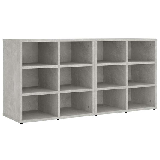 vidaXL Shoe Cabinets 2 pcs Concrete Grey 52,5x30x50 cm