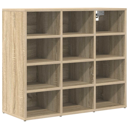 vidaXL Shoe Cabinet 77.5 x 30 x 67 cm Engineered Wood Sonoma Oak