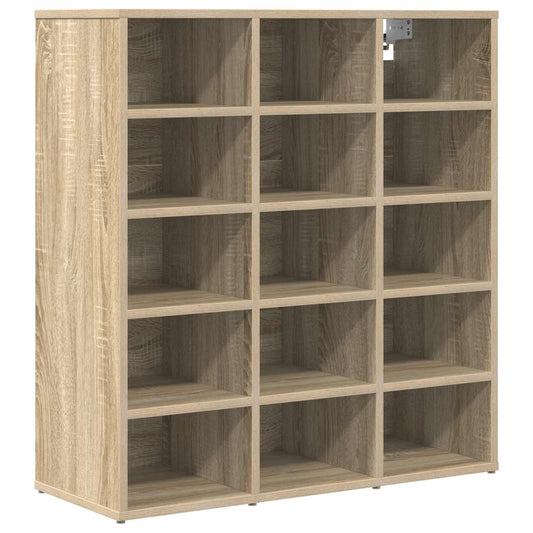 vidaXL Shoe Cabinet 77.5 x 30 x 83.5 cm Engineered Wood Sonoma Oak