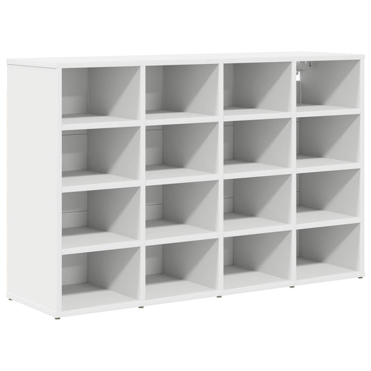 vidaXL Shoe Cabinet with Shelf White 103 x 30 x 67 cm Engineered Wood