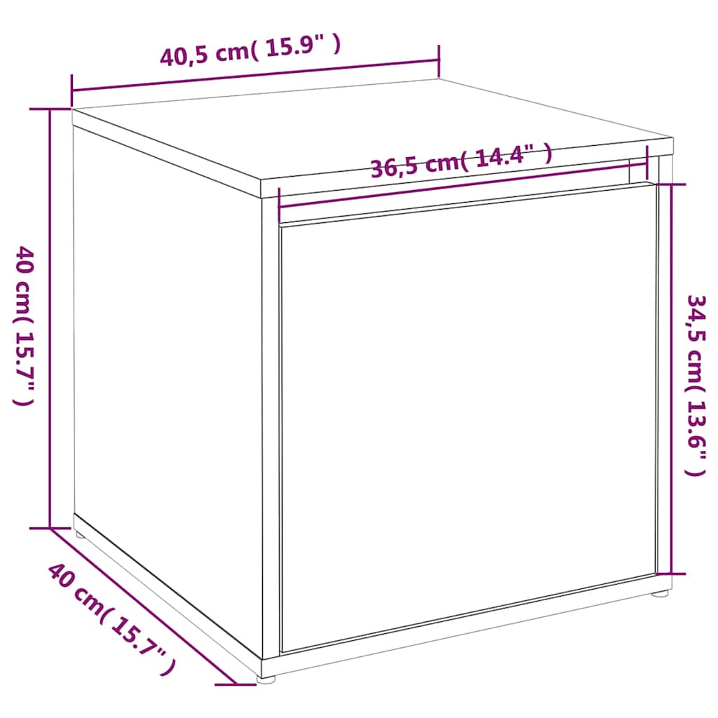 vidaXL Box Drawer | Sonoma Oak | Engineered Wood | 40.5 cm x 40 cm x 40 cm
