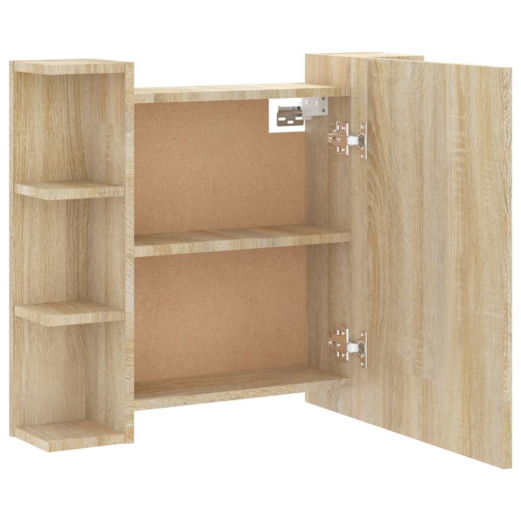 vidaXL Mirror Cabinet | Sonoma Oak | Engineered wood | 70 cm x 16.5 cm x 60 cm