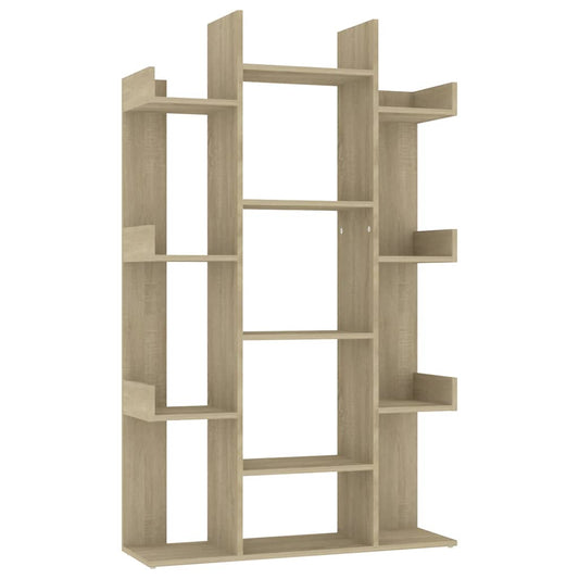 808903 vidaXL Book Cabinet Sonoma Oak 86x25,5x140 cm Engineered Wood