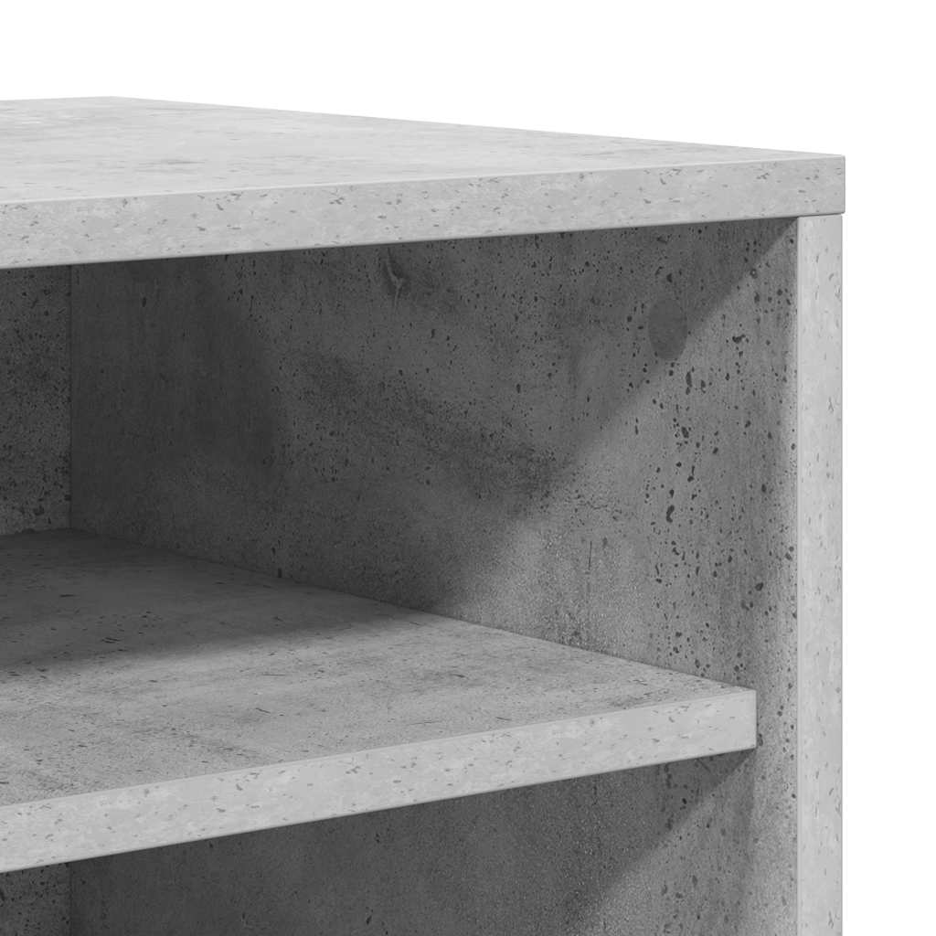 vidaXL Shoe Cabinet Concrete Grey 60x35x70 cm Engineered Wood