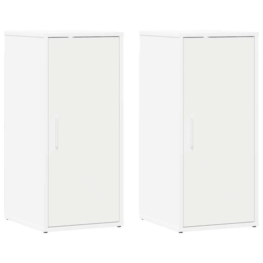 vidaXL Shoe Cabinets 2 pcs White 32x35x70 cm Engineered Wood