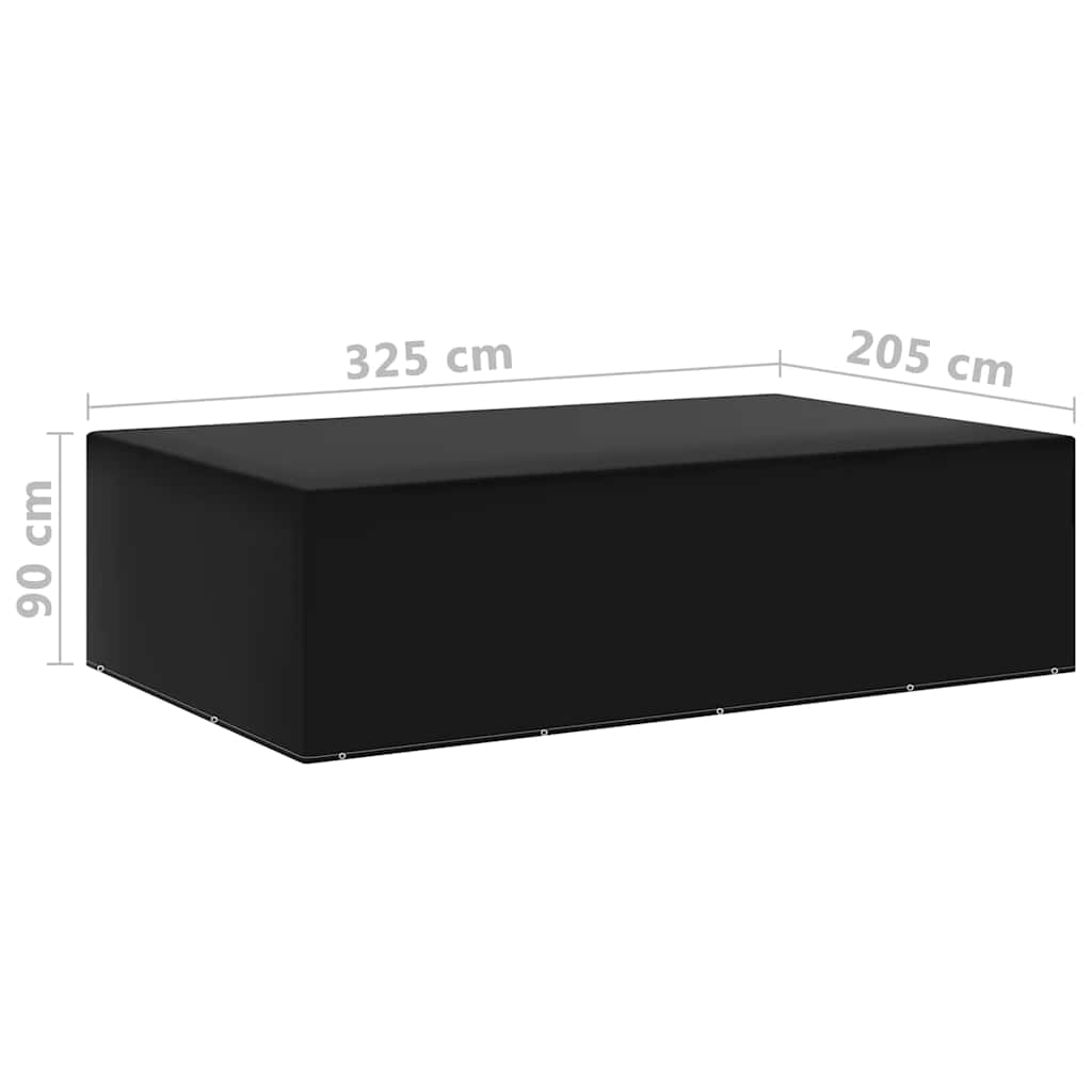 vidaXL Garden Furniture Covers 2 pcs 12 Eyelets 325x205x90 cm