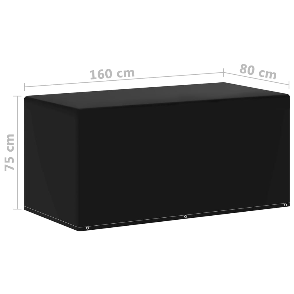 vidaXL Garden Furniture Covers 2 pcs 6 Eyelets 160x80x75 cm