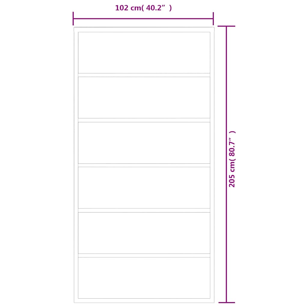 vidaXL Sliding Door with Hardware Set ESG Glass&Aluminium 102x205 cm
