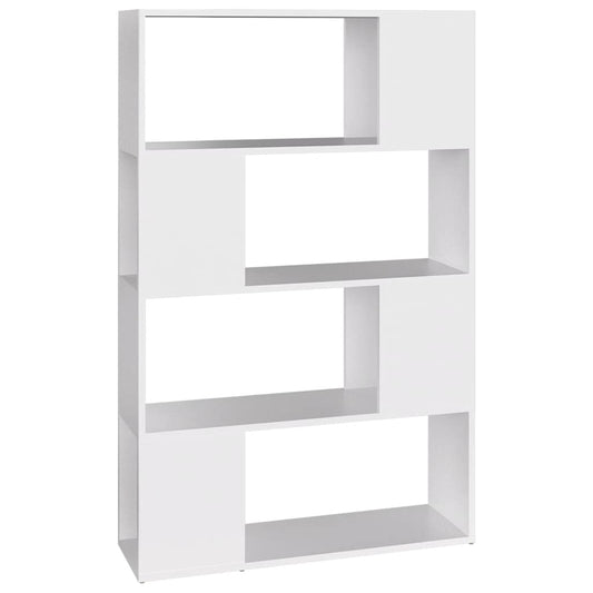 vidaXL Book Cabinet Room Divider White 80x24x124.5 cm Engineered Wood