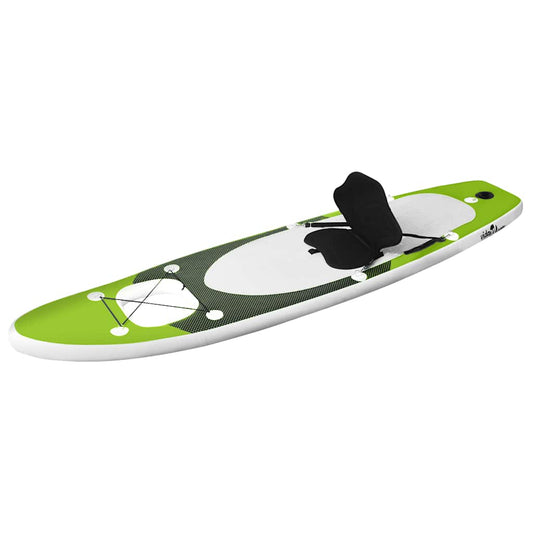 93383 vidaXL Inflatable Stand Up Paddle Board Set Green 300x76x10 cm