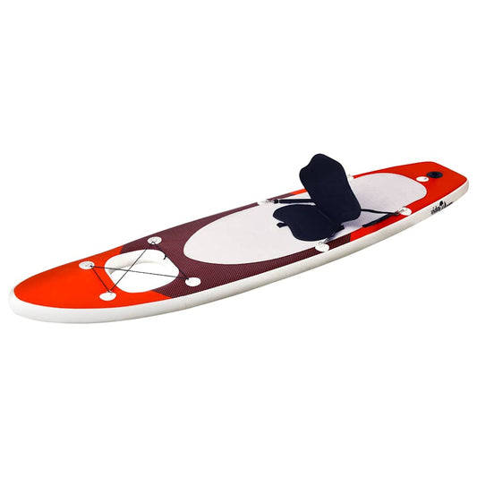 93386 vidaXL Inflatable Stand Up Paddle Board Set Red 330x76x10 cm