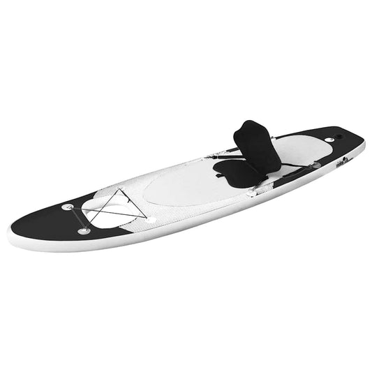 93388 vidaXL Inflatable Stand Up Paddle Board Set Black 330x76x10 cm