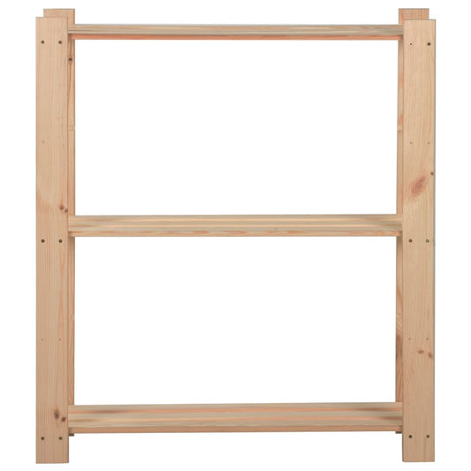 vidaXL 3-Tier Storage Rack 80x28.5x90 cm Solid Pinewood