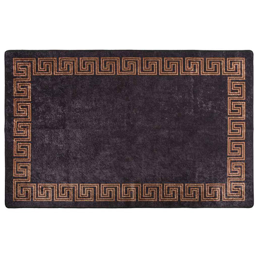 337931 vidaXL Rug Washable 160x230 cm Black and Gold
