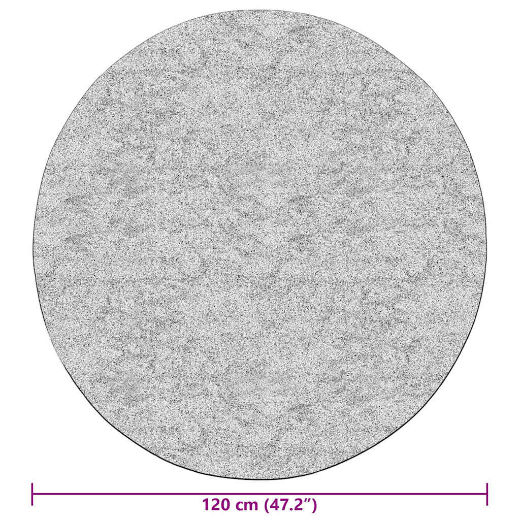 vidaXL Rug | Light Beige | Polyester | Diameter 120 cm | Area Rug | Circular