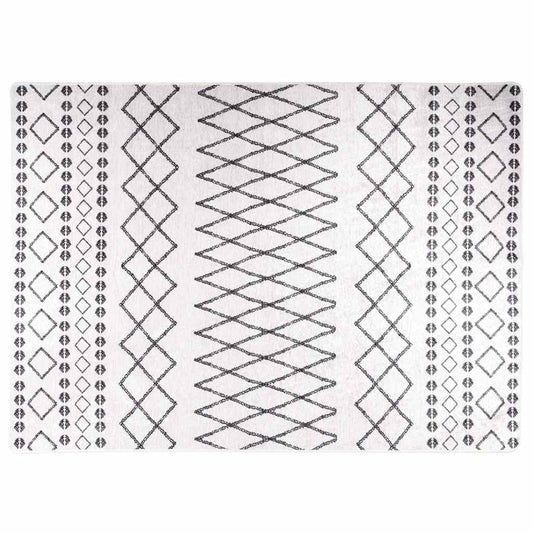 337972 vidaXL Rug Washable 120x180 cm Black and White