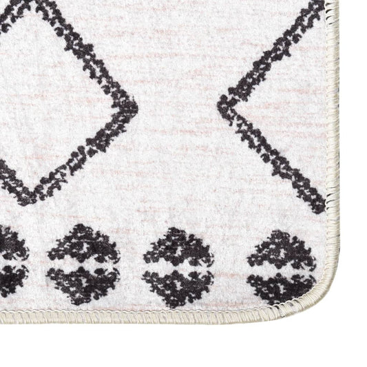 vidaXL Rug Washable 160x230 cm Black and White