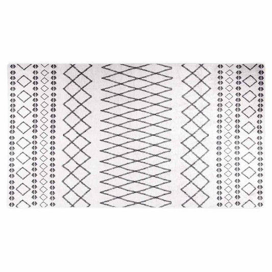 337974 vidaXL Rug Washable 190x300 cm Black and White