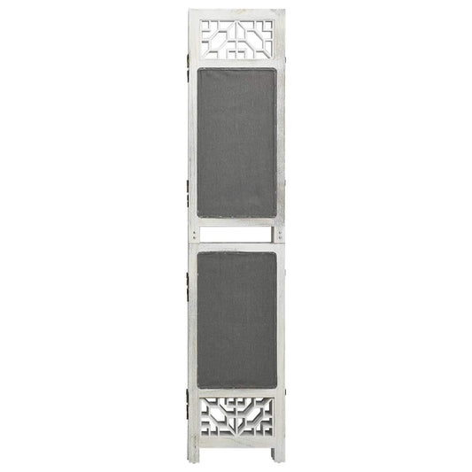 vidaXL 3-Panel Room Divider Grey 105x165 cm Fabric