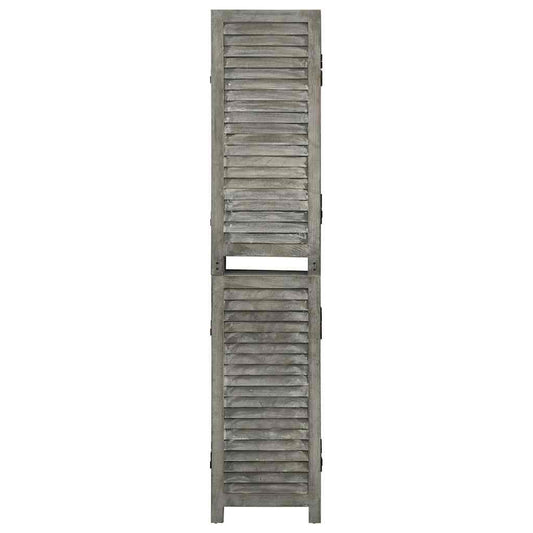 vidaXL 6-Panel Room Divider Grey 214x166 cm Solid Wood