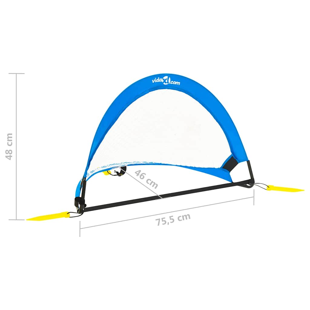 93366 vidaXL Children Football Goals 2 pcs with Storage Bag 75,5x46x48 cm