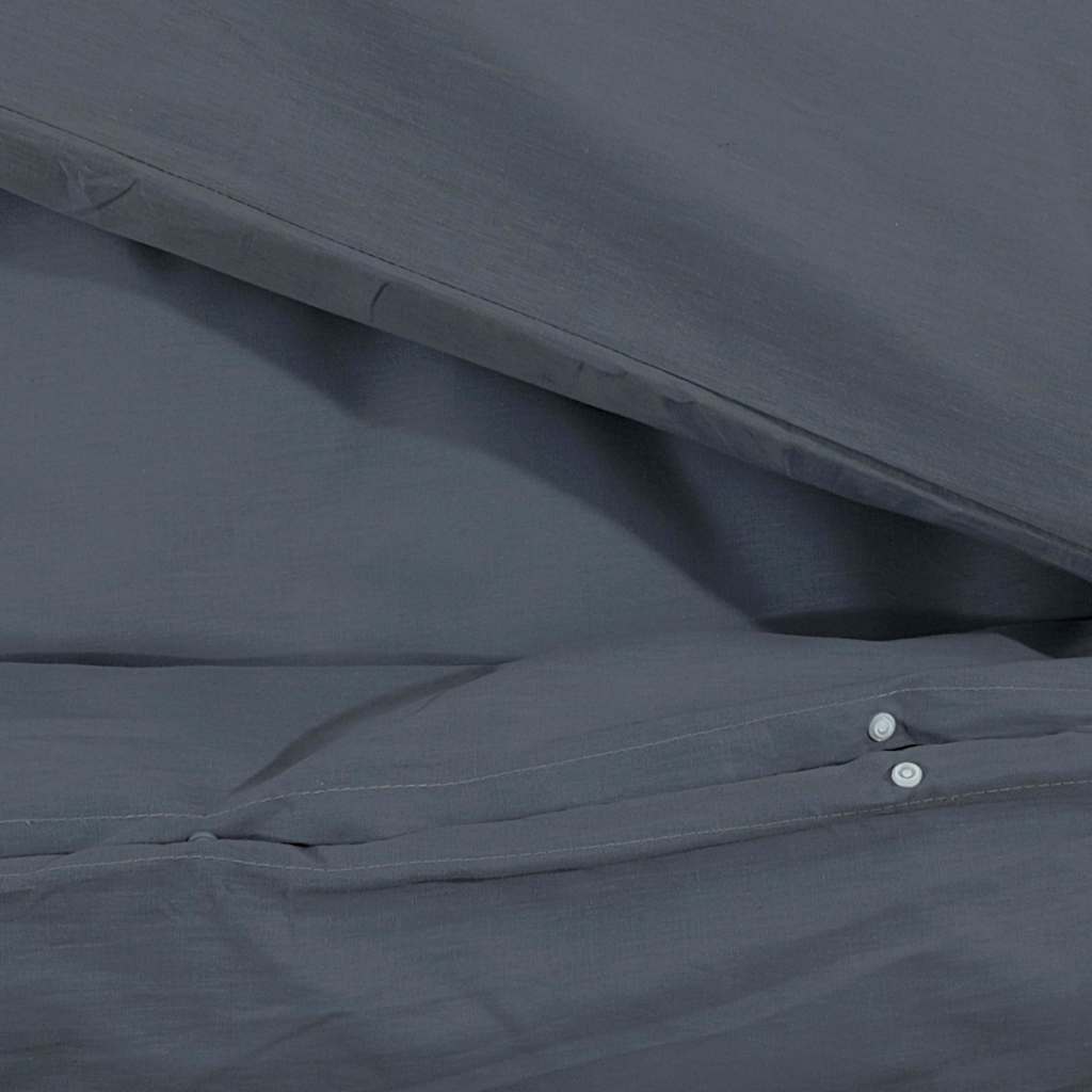 vidaXL Duvet Cover Set Anthracite 220x240 cm Light-weight Microfiber