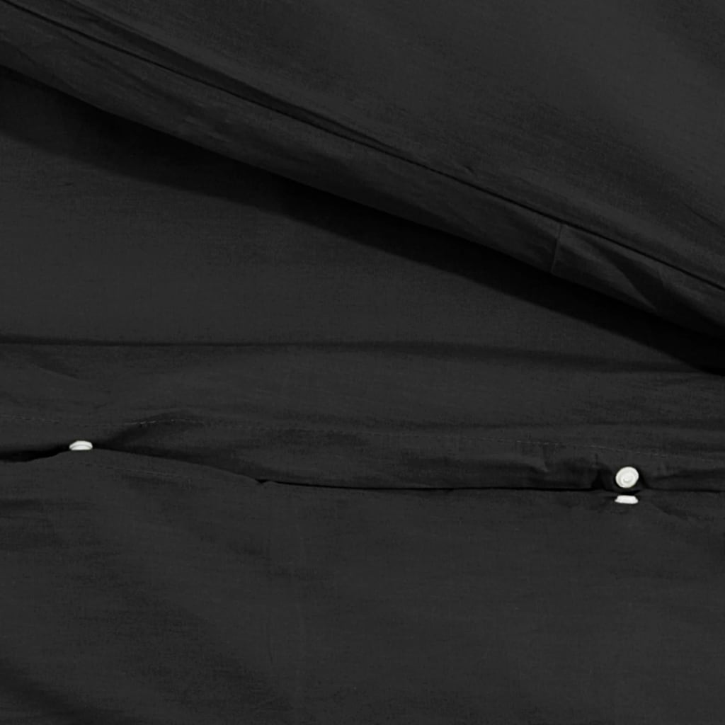 vidaXL Duvet Cover Set Black 220x240 cm Light-weight Microfiber