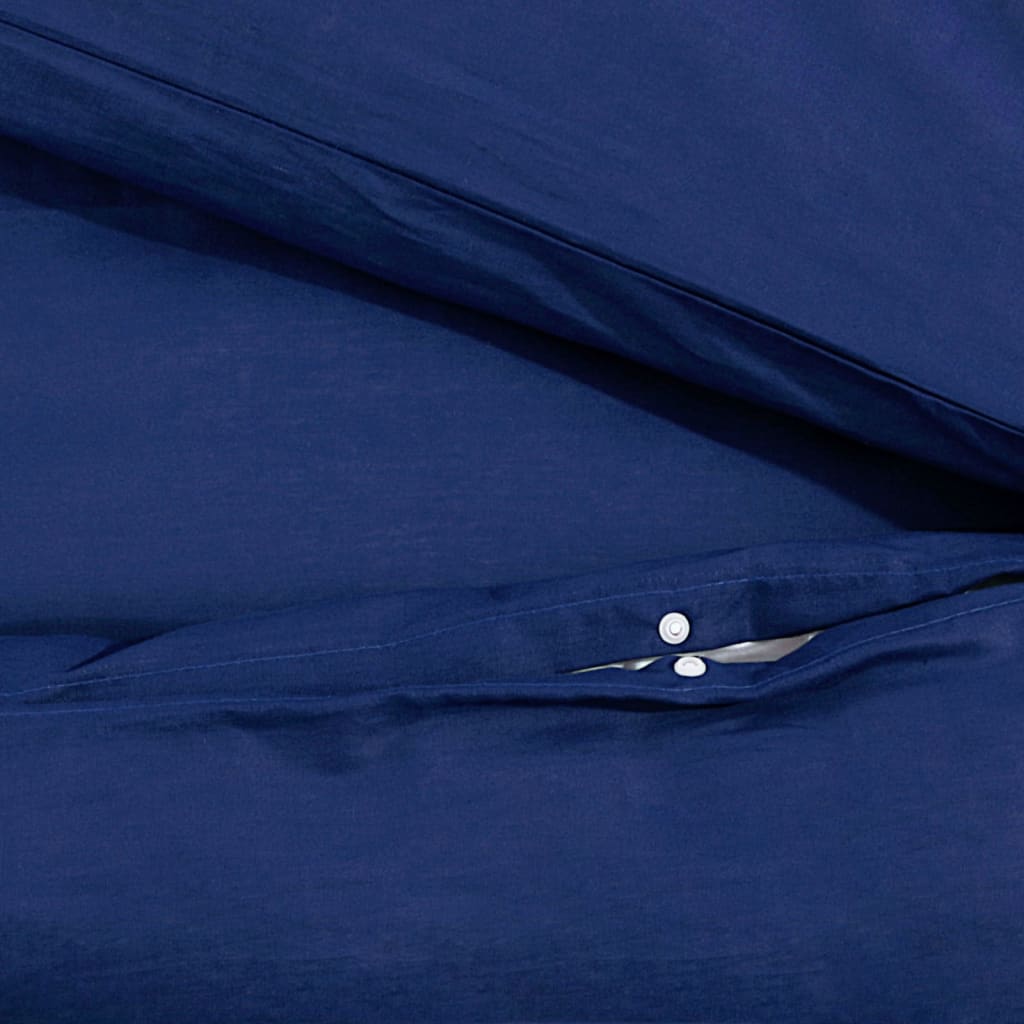 vidaXL Duvet Cover Set Navy Blue 260x240 cm Light-weight Microfiber