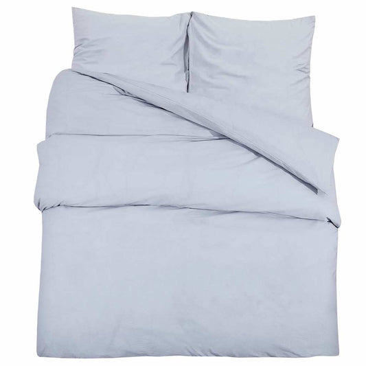 vidaXL Duvet Cover Set Grey 220x240 cm Cotton