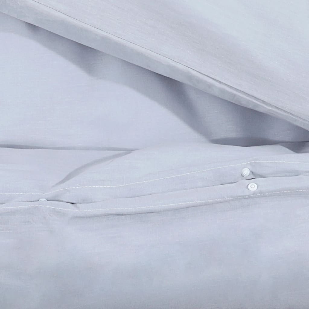 vidaXL Duvet Cover Set Grey 260x240 cm Cotton