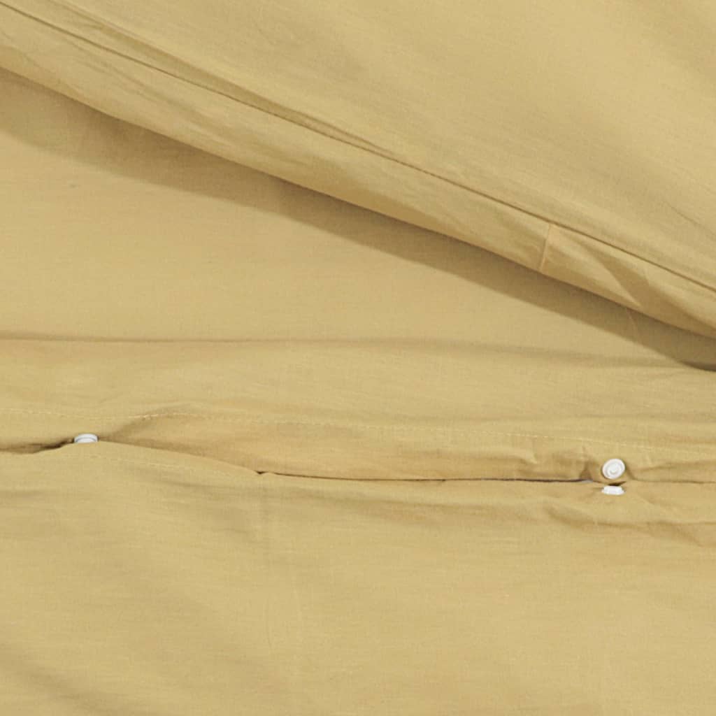 vidaXL Duvet Cover Set Taupe 135x200 cm Cotton