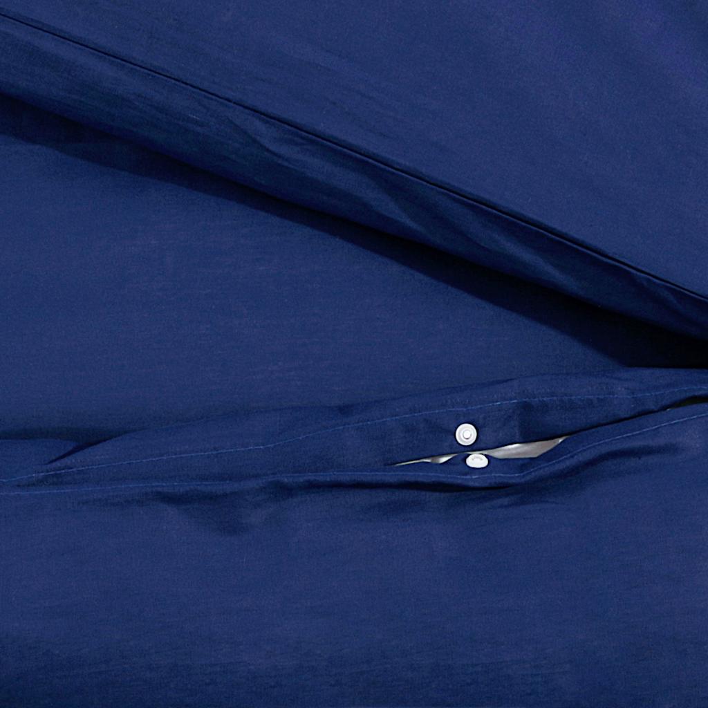 vidaXL Duvet Cover Set Navy Blue 200x220 cm Cotton