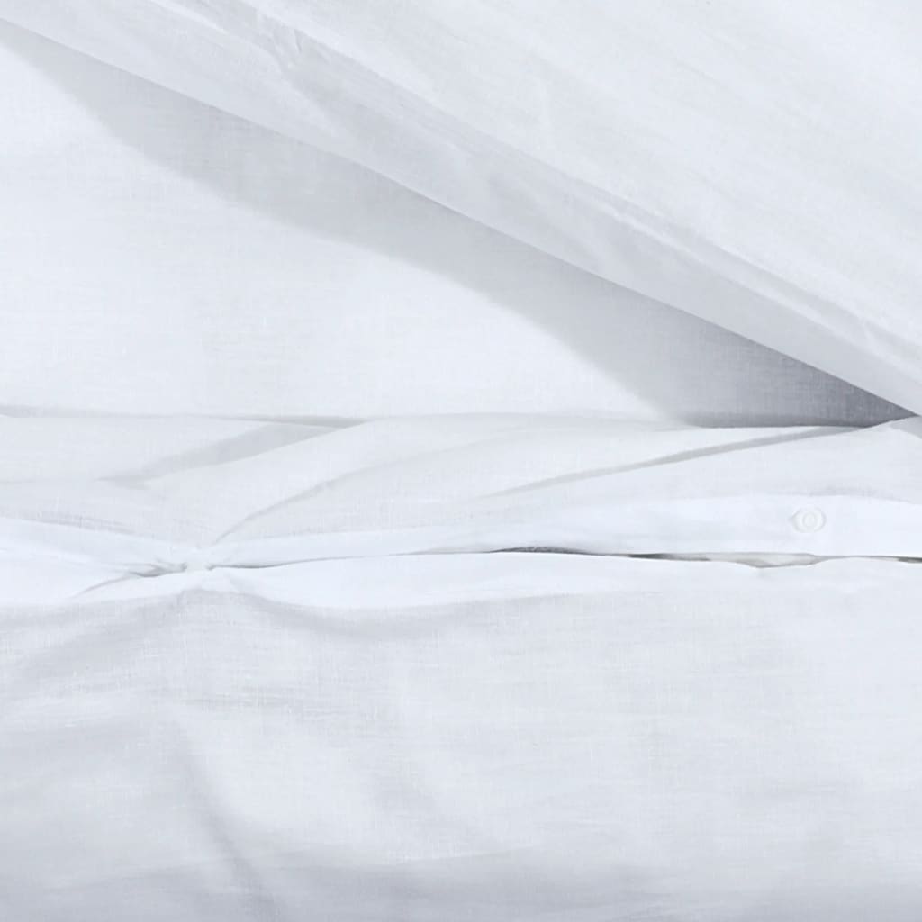 vidaXL Duvet Cover Set White 220x240 cm Cotton