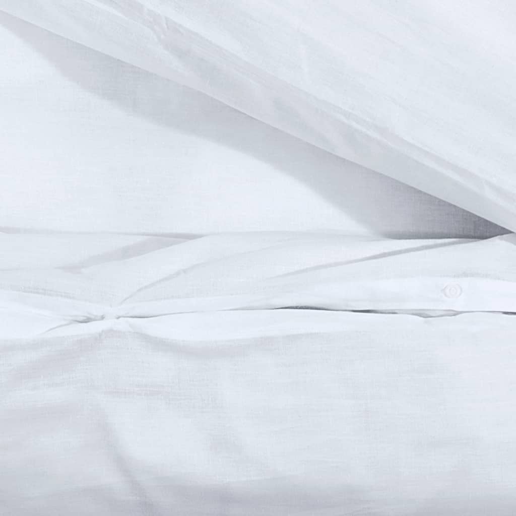 vidaXL Duvet Cover Set White 200x220 cm Cotton