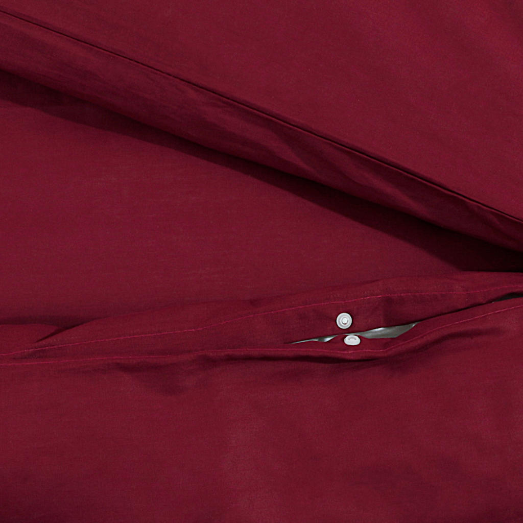 vidaXL Duvet Cover Set Bordeaux 260x240 cm Cotton