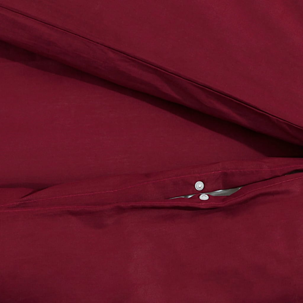 vidaXL Duvet Cover Set Bordeaux 260x240 cm Cotton