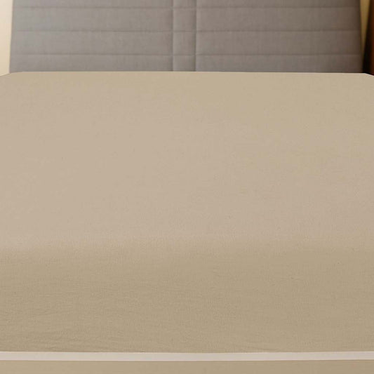 vidaXL Jersey Fitted Sheet Taupe 180x200 cm Cotton