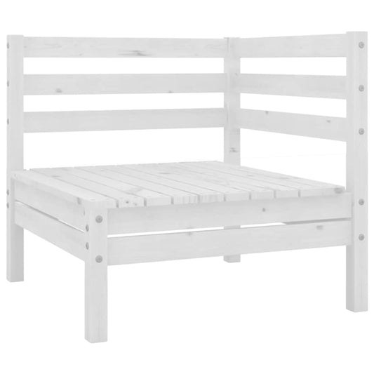vidaXL 3 Piece Garden Lounge Set Solid Wood Pine White