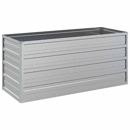 vidaXL Garden Raised Bed 100x40x45 cm Galvanized Steel Silver