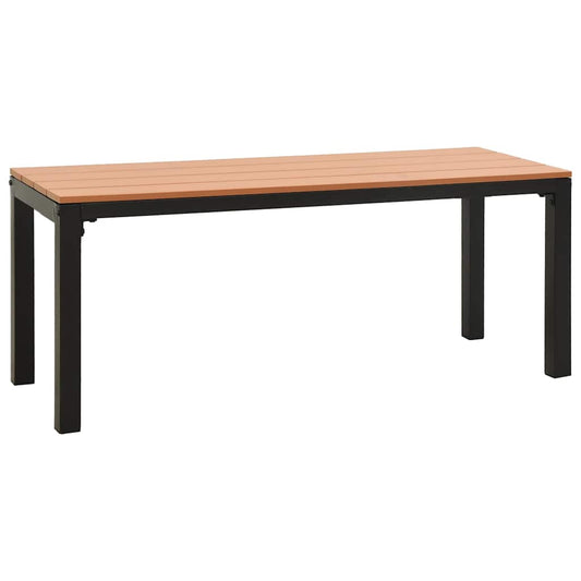 vidaXL Garden Bench 110 cm Steel and WPC Brown and Black