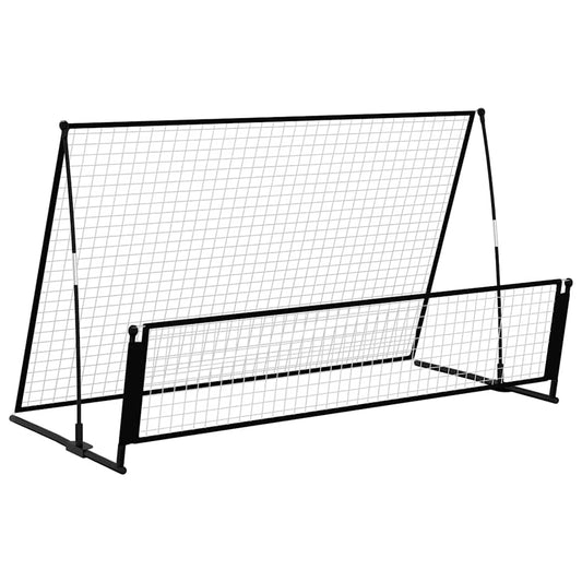 93373 vidaXL 2 in 1 Soccer Rebounder Football Goal 202x104x120 cm Steel
